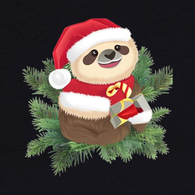 Funny Santa Sloth by halazidan